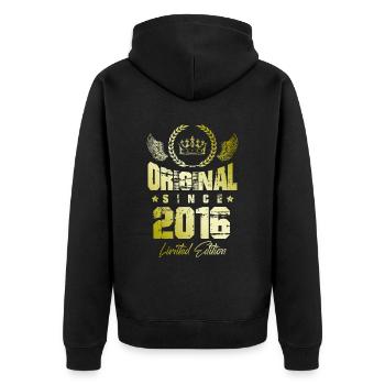 Édition limitée 2016 - Veste à capuche bio Premium Unisexe - noir - Dos - Nico (187cm)