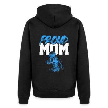 fière maman de football - Veste à capuche bio Premium Unisexe - noir - Dos - Nico (187cm)