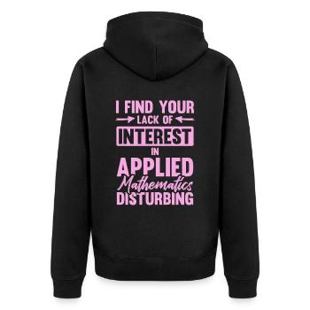 Learn mathematics - Unisex Premium Organic Zip Hoodie - black - Back - Nico (187cm)