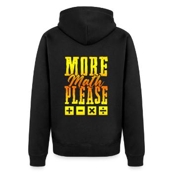 mehr mathematik - Unisex Premium Bio Zip Hoodie - Schwarz - Hinten - Nico (187cm)