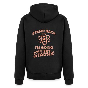 atome scientifique - Veste à capuche bio Premium Unisexe - noir - Dos - Nico (187cm)