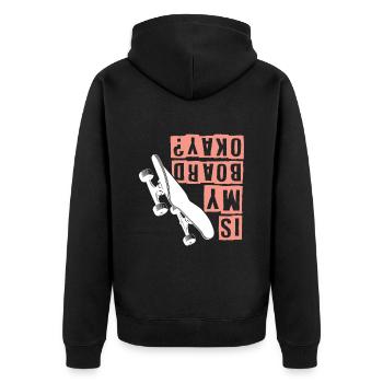 spruch skater skateboard - Veste à capuche bio Premium Unisexe - noir - Dos - Nico (187cm)