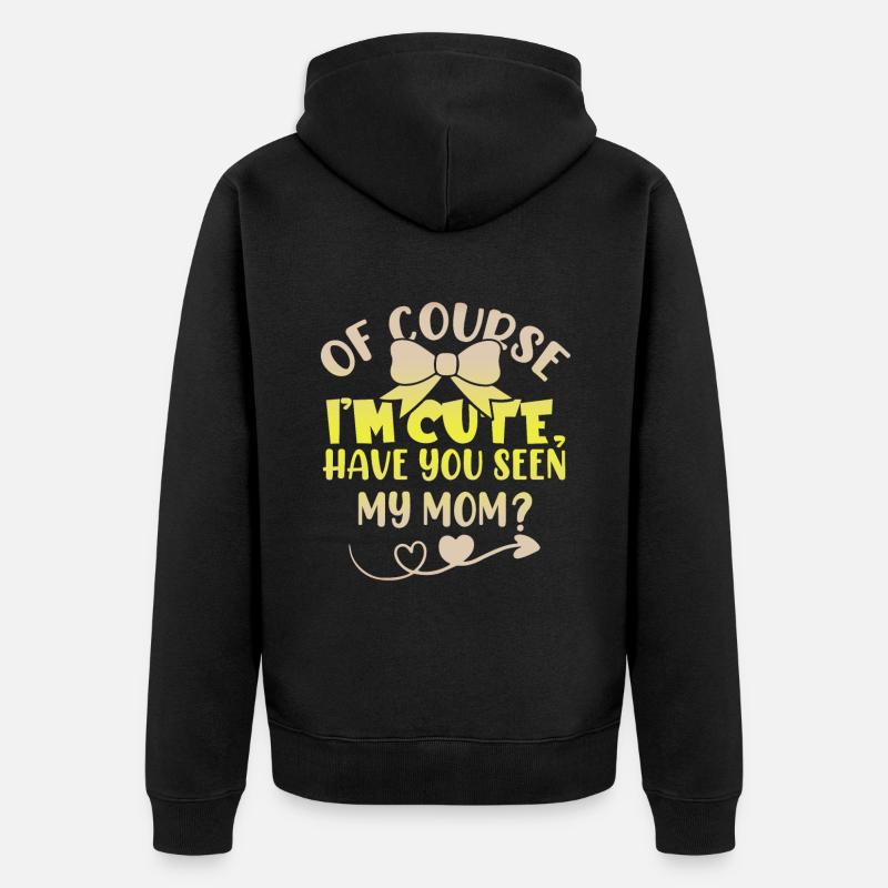 maman bébé - Veste à capuche bio Premium Unisexe - noir