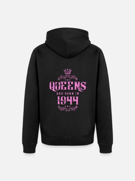 born in 1944 - Unisex Premium Organic Zip Hoodie - black
