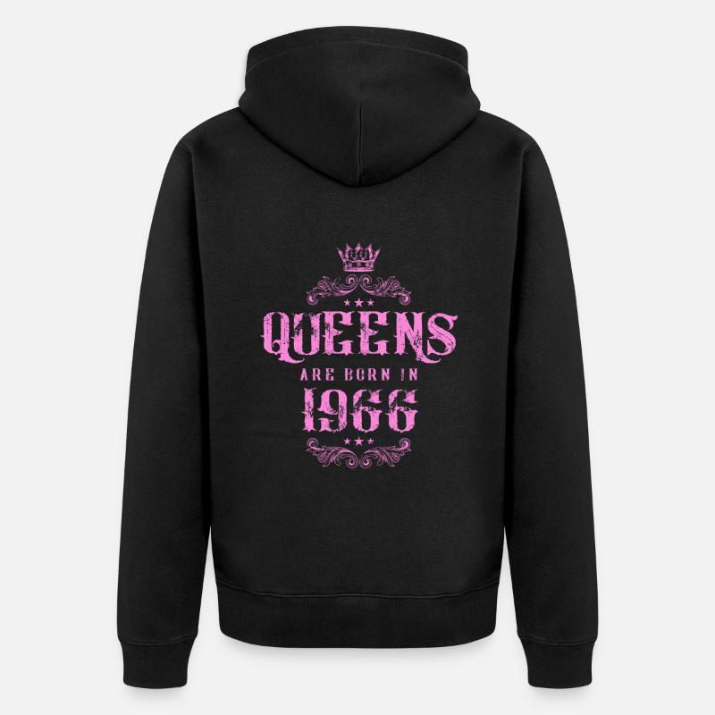 né en 1966 - Veste à capuche bio Premium Unisexe - noir