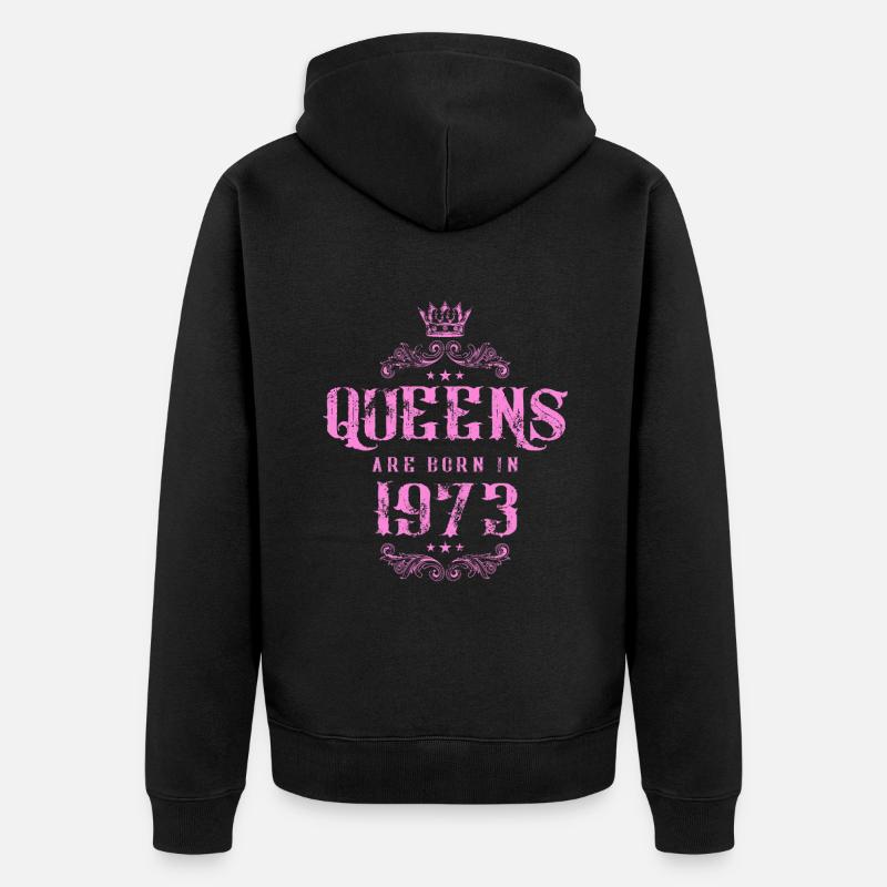 né en 1973 - Veste à capuche bio Premium Unisexe - noir