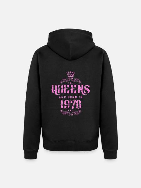 born in 1978 - Unisex Premium Organic Zip Hoodie - black