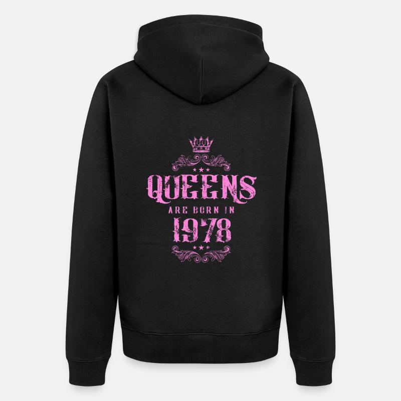 né en 1978 - Veste à capuche bio Premium Unisexe - noir