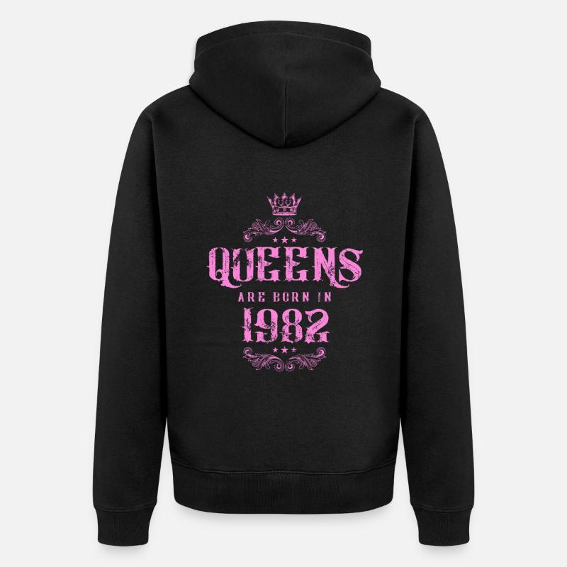 né en 1982 - Veste à capuche bio Premium Unisexe - noir
