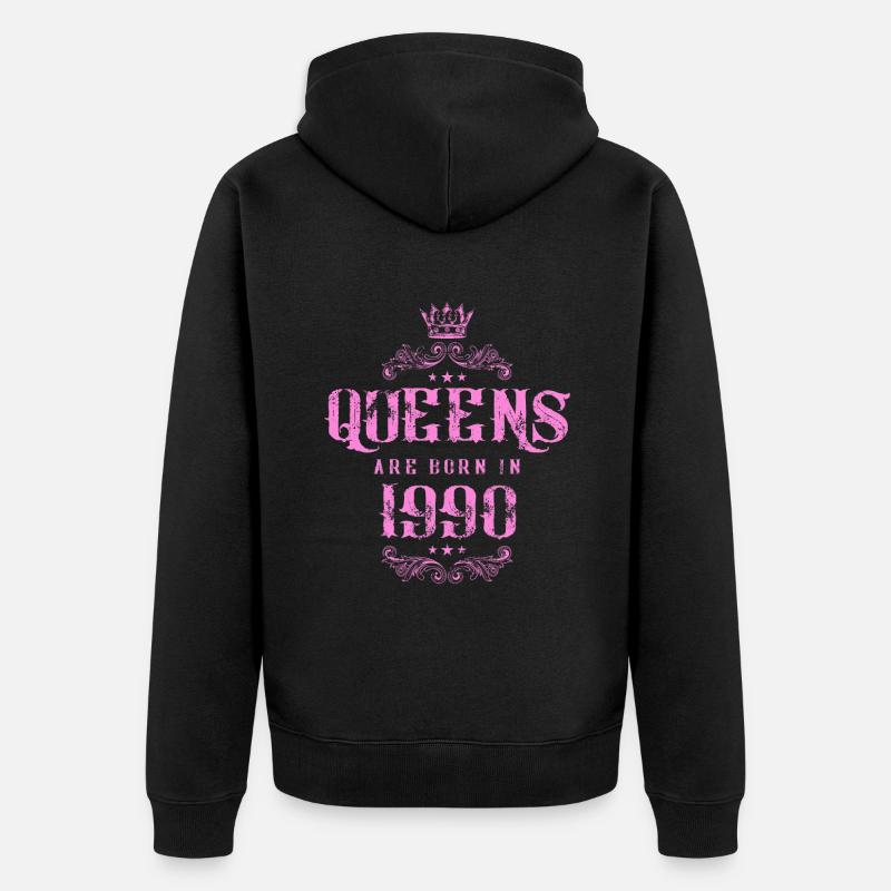 né en 1990 - Veste à capuche bio Premium Unisexe - noir