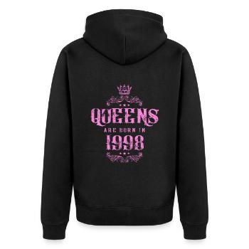 né en 1998 - Veste à capuche bio Premium Unisexe - noir - Dos - Nico (187cm)