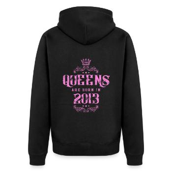 né en 2013 - Veste à capuche bio Premium Unisexe - noir - Dos - Nico (187cm)