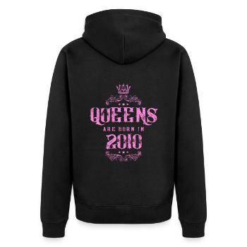 né en 2010 - Veste à capuche bio Premium Unisexe - noir - Dos - Nico (187cm)