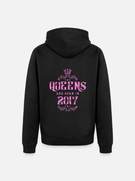 born in 2017 - Unisex Premium Organic Zip Hoodie - black