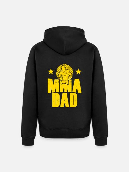 mma dad papa - Unisex Premium Bio Zip Hoodie - Schwarz