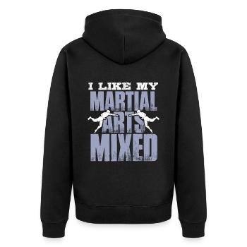 arts martiaux mma mixte - Veste à capuche bio Premium Unisexe - noir - Dos - Nico (187cm)
