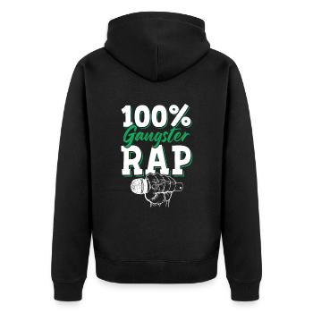 100% Gangster Rap - Veste à capuche bio Premium Unisexe - noir - Dos - Nico (187cm)