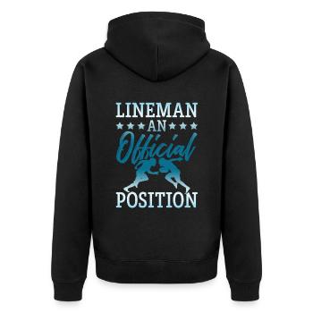 officiel de football - Veste à capuche bio Premium Unisexe - noir - Dos - Nico (187cm)