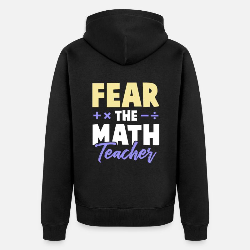 mathe lehrer - Unisex Premium Bio Zip Hoodie - Schwarz