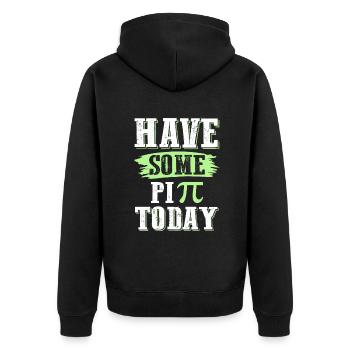 Learn mathematics - Unisex Premium Organic Zip Hoodie - black - Back - Nico (187cm)
