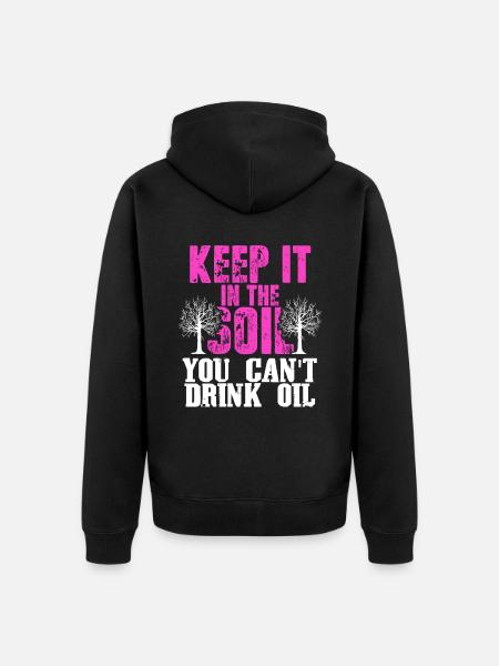 naturschutz umweltschutz - Unisex Premium Bio Zip Hoodie - Schwarz