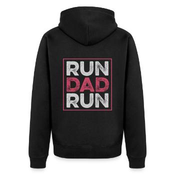 courir papa papa - Veste à capuche bio Premium Unisexe - noir - Dos - Nico (187cm)