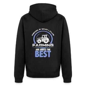 tracteur agricole - Veste à capuche bio Premium Unisexe - noir - Dos - Nico (187cm)
