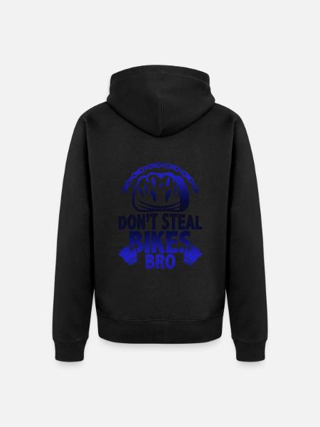 do not steal bicycles - Unisex Premium Organic Zip Hoodie - black