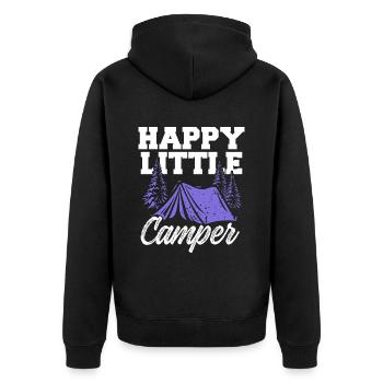 joyeux petit campeur - Veste à capuche bio Premium Unisexe - noir - Dos - Nico (187cm)