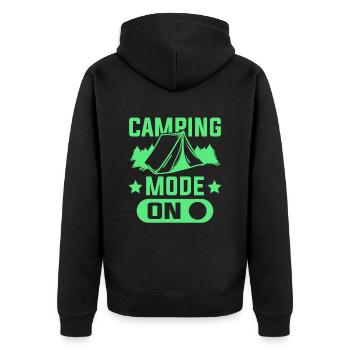 mode camping - Veste à capuche bio Premium Unisexe - noir - Dos - Nico (187cm)