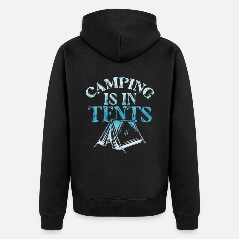camping camping - Veste à capuche bio Premium Unisexe - noir