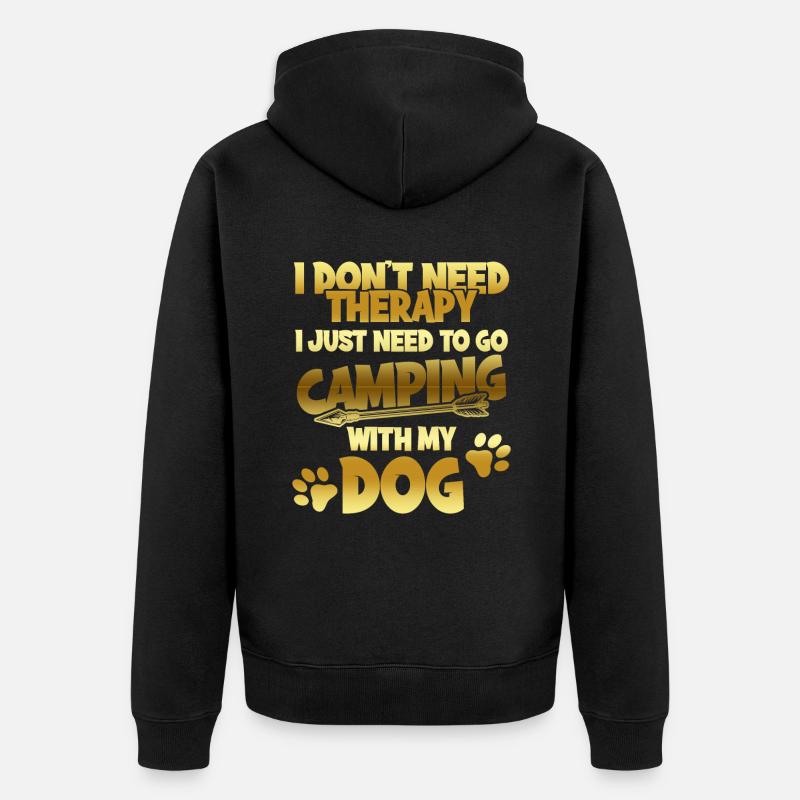 thérapie canine de camping - Veste à capuche bio Premium Unisexe - noir