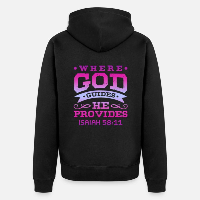 Dieu dirige - Veste à capuche bio Premium Unisexe - noir