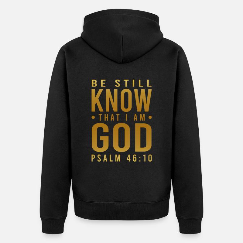 Je suis ton Dieu - Veste à capuche bio Premium Unisexe - noir