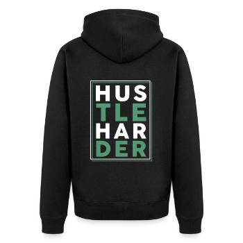 bousculer plus fort - Veste à capuche bio Premium Unisexe - noir - Dos - Nico (187cm)
