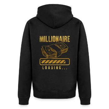 chargement millionnaire - Veste à capuche bio Premium Unisexe - noir - Dos - Nico (187cm)
