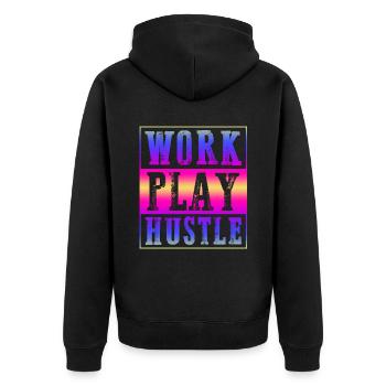 agitation de travail - Veste à capuche bio Premium Unisexe - noir - Dos - Nico (187cm)