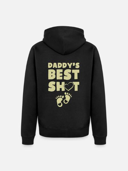 daddy baby - Unisex Premium Organic Zip Hoodie - black