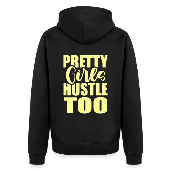Les filles Hustle - Veste à capuche bio Premium Unisexe - noir - Dos - Nico (187cm)