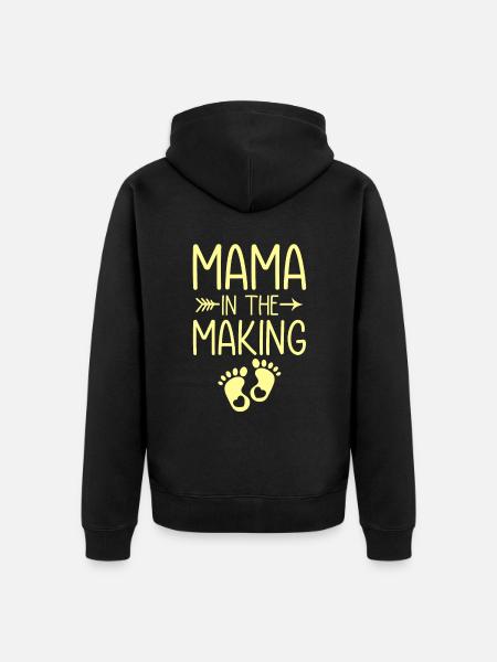 maman bébé - Veste à capuche bio Premium Unisexe - noir