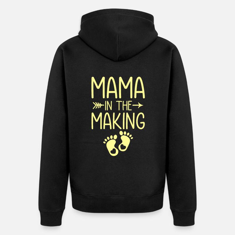 maman bébé - Veste à capuche bio Premium Unisexe - noir