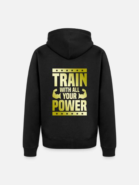 jesus ist real - Unisex Premium Bio Zip Hoodie - Schwarz