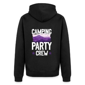 Équipe de fête de camping - Veste à capuche bio Premium Unisexe - noir - Dos - Nico (187cm)