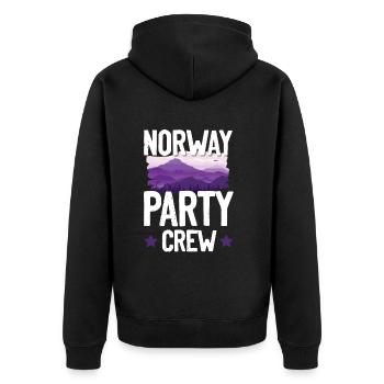 Équipage de la fête de Norvège - Veste à capuche bio Premium Unisexe - noir - Dos - Nico (187cm)