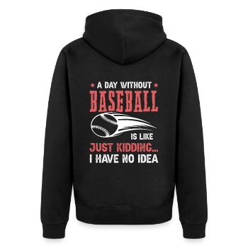 Baseball Sports - Veste à capuche bio Premium Unisexe - noir - Dos - Nico (187cm)