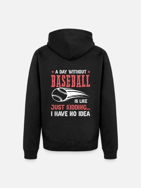 baseball sport - Unisex Premium Bio Zip Hoodie - Schwarz