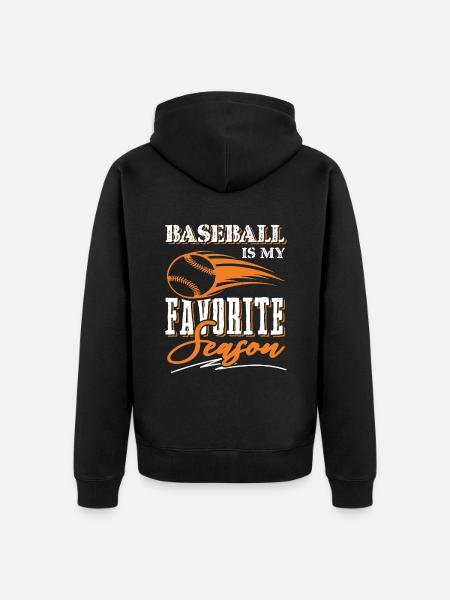 Baseball Season - Unisex Premium Organic Zip Hoodie - black