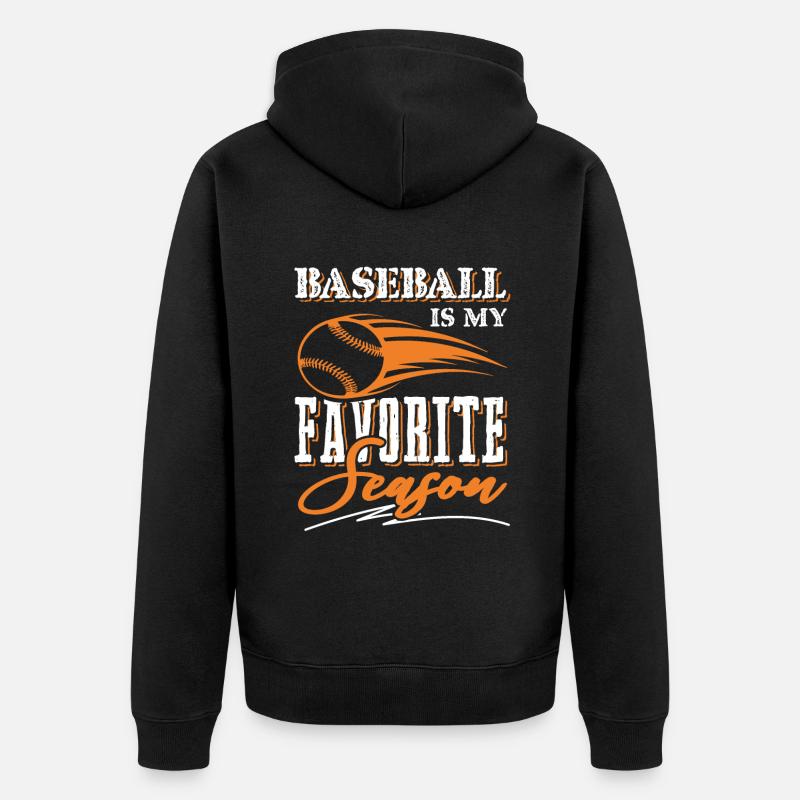 Saison de baseball - Veste à capuche bio Premium Unisexe - noir