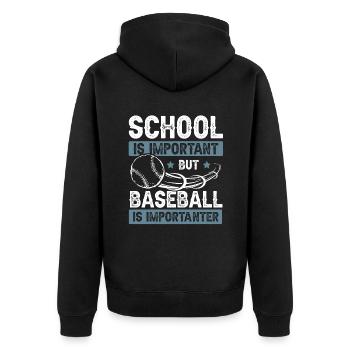 École de baseball - Veste à capuche bio Premium Unisexe - noir - Dos - Nico (187cm)