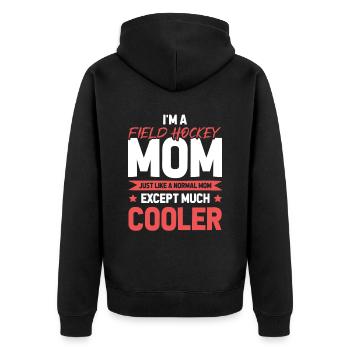 Maman de hockey sur gazon - Veste à capuche bio Premium Unisexe - noir - Dos - Nico (187cm)
